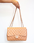 Single Flap, &pound;1,700, Handbags, Tan, Caviar Leather, Front view